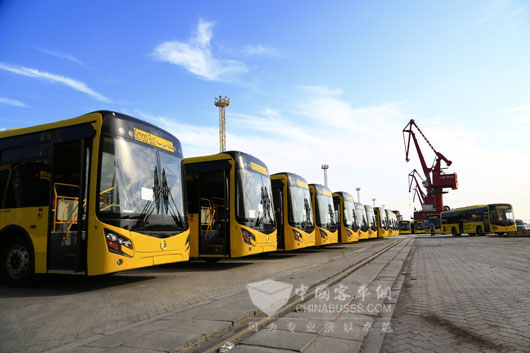 200多臺嶄新的金旅校車即將發(fā)往沙特
