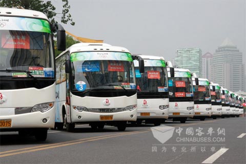 服務(wù)北京奧運會的海格客車